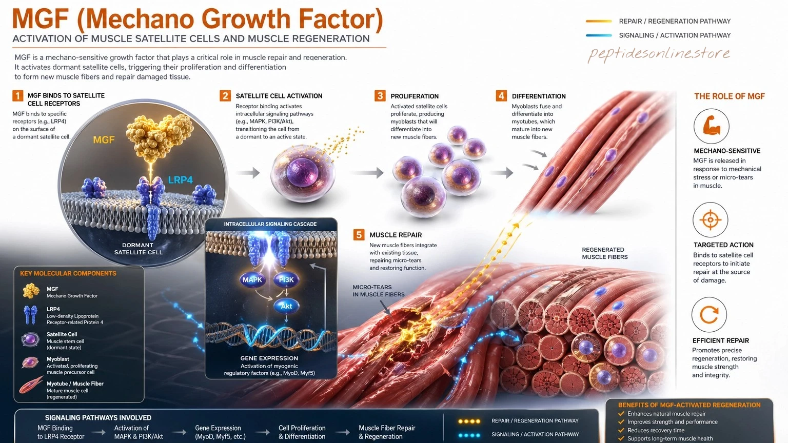 MGF peptide Mechanism of Action