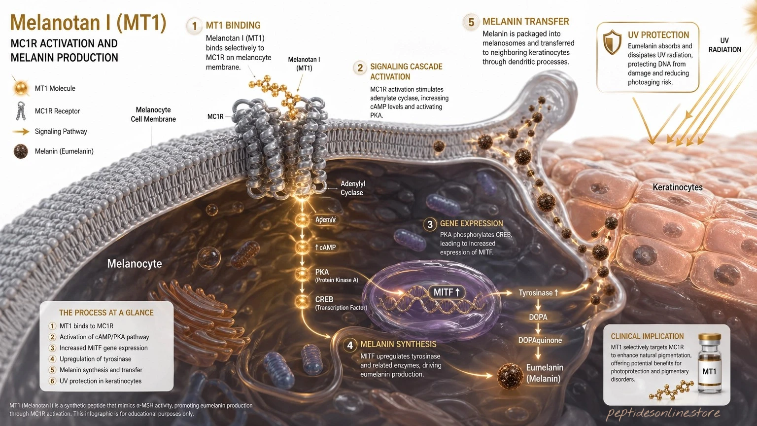 Melanotan-I-(MT1) Mechanism of Action