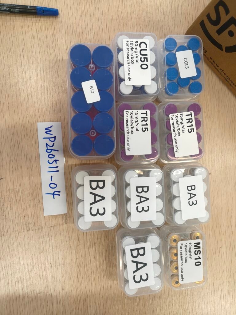 CU 50 TR15 MS10 BA 3Freeze-dried peptide powder
